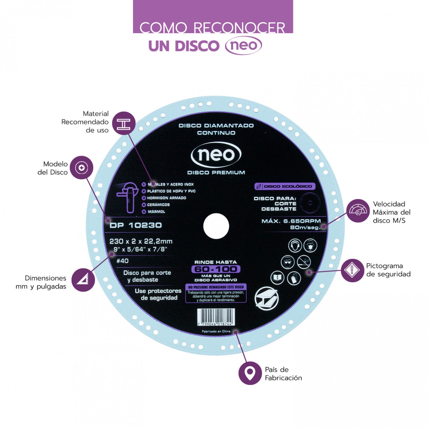 DISCO DIAMANTADO PREMIUM 9" x 2.0 mm DP 10230
