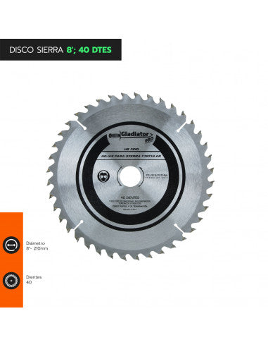 DISCO SIERRA 8" 40 DTES HS 7210 (7210) - GLADIATOR