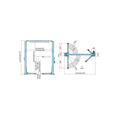 ELEVADOR 2 COLUMNAS 4.000 kg HL-26K (380v)