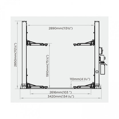 ELEVADOR 2 COLUMNAS 4.200 kg U-T42 -  AUTOMOTRIZ