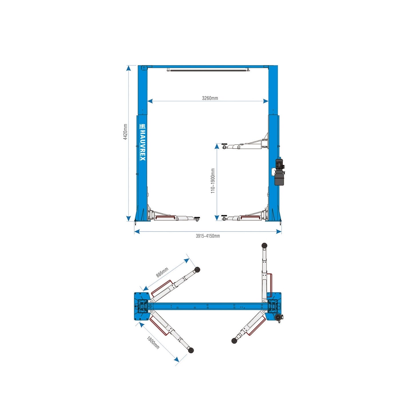 ELEVADOR 2 COLUMNAS 6800 KILOS HTL3460
