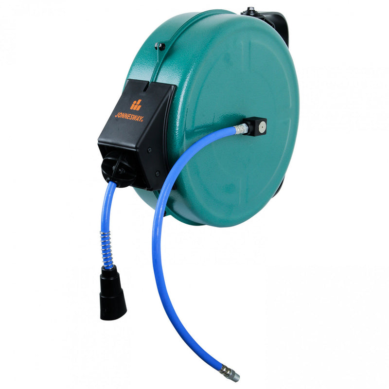 ENROLLADOR RETRACTIL 15 mts con manguera JAZ-0001B