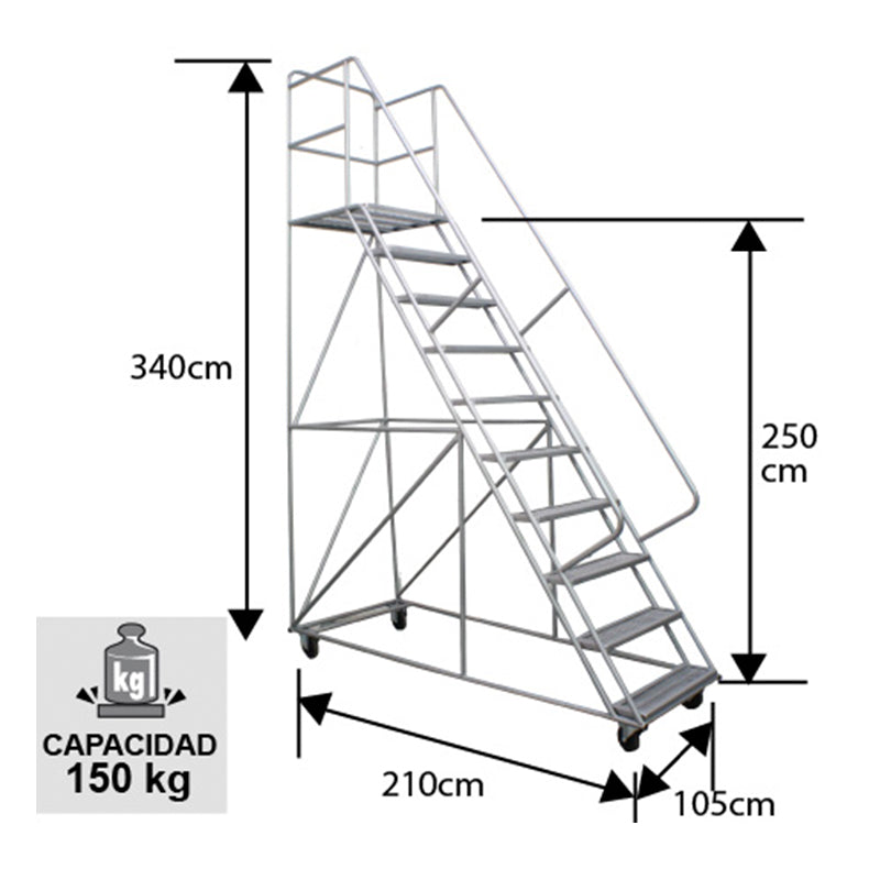 ESCALERA TIPO AVION 250 M.