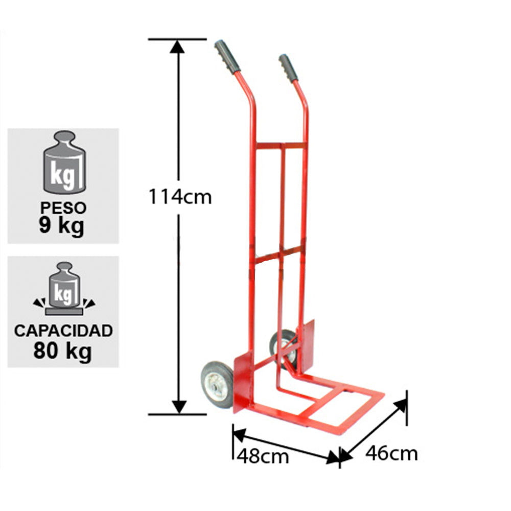 CARRO ACERO TIPO YEGUA MICRO 80 KG. TECNOPLUS