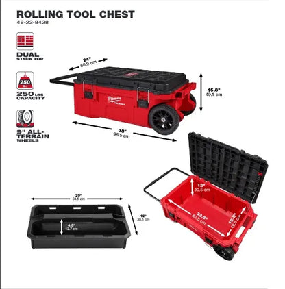 CAJA DE HERRAMIENTAS CON RUEDAS PACKOUT (48-22-8428) MILWAUKEE