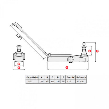 GATA HIDRONEUMATICA 30 Toneladas N15-2B