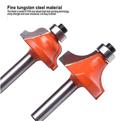 SET 12PZ FRESAS PARA ROUTER 1/4\" 6.35mm HARDEN