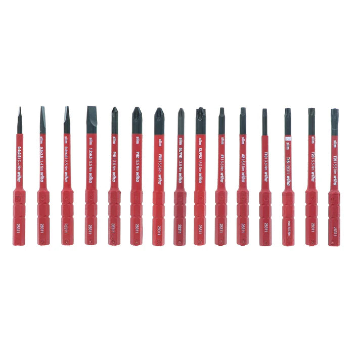 Set destornillador de torque aislado 1.1-5.7Nm con puntas 20 piezas Wiha