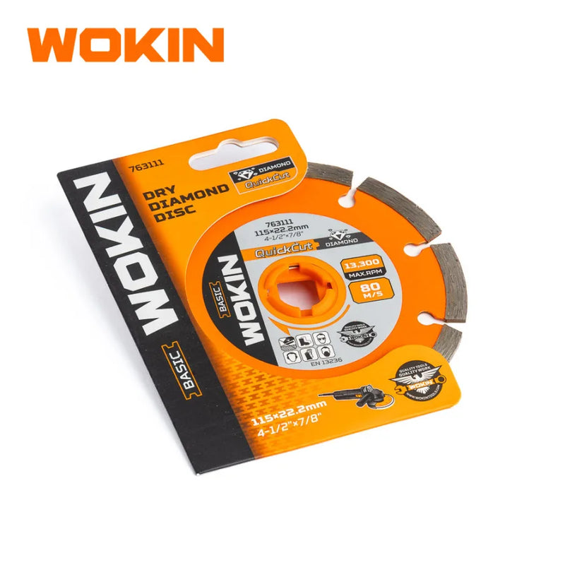 Disco Diamantado Seco 115(4-1/2)X22.2mm(7/8) Wokin