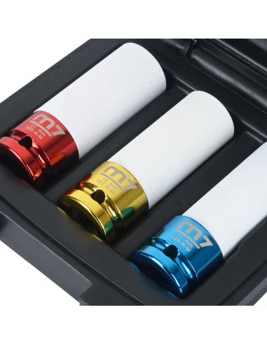 JUEGO DADOS IMPACTO DELGADOS LARGOS 1/2" 3 PIEZAS