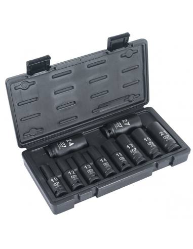 JUEGO DADOS IMPACTO LARGOS 1/2 10 PIEZAS MB45010M - MIGHTY SEVEN M7