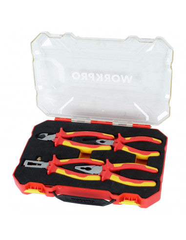 JUEGO DE ALICATES AISLADOS DE 4 PIEZAS WP204703 1000V VDE - WORKPRO