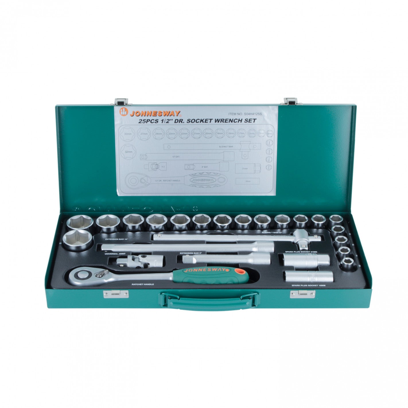 JUEGO de DADOS 1/2" 25 piezas S04H4125S (S04H4125S) - JONNESWAY
