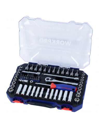 JUEGO DE DADOS 1/4" DE 70 PIEZAS W003068/WP202522 (W003068/WP202522) - WORKPRO