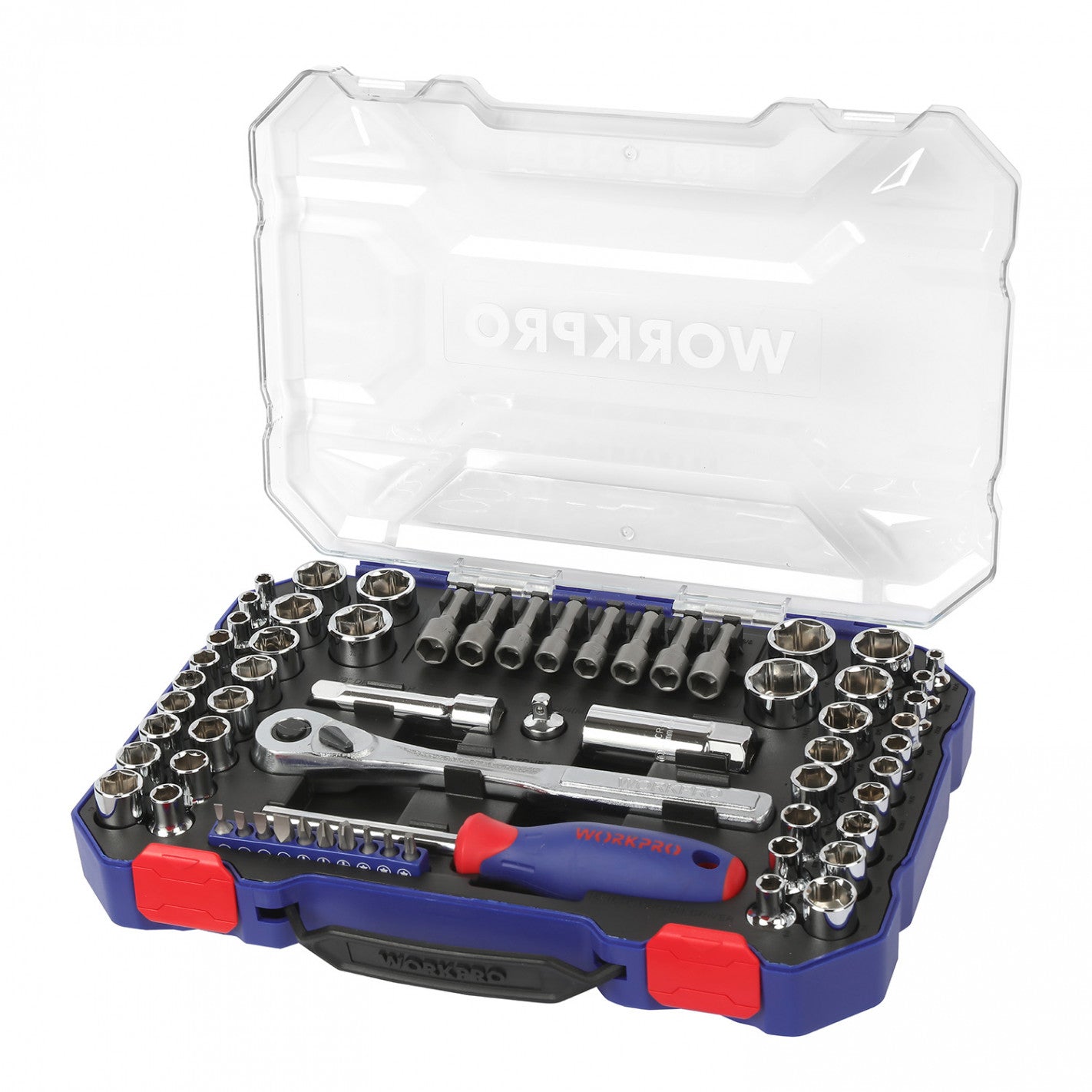 JUEGO DE DADOS 1/4" Y 3/8" DE 63 PIEZAS W003070WE (W003070WE) - WORKPRO