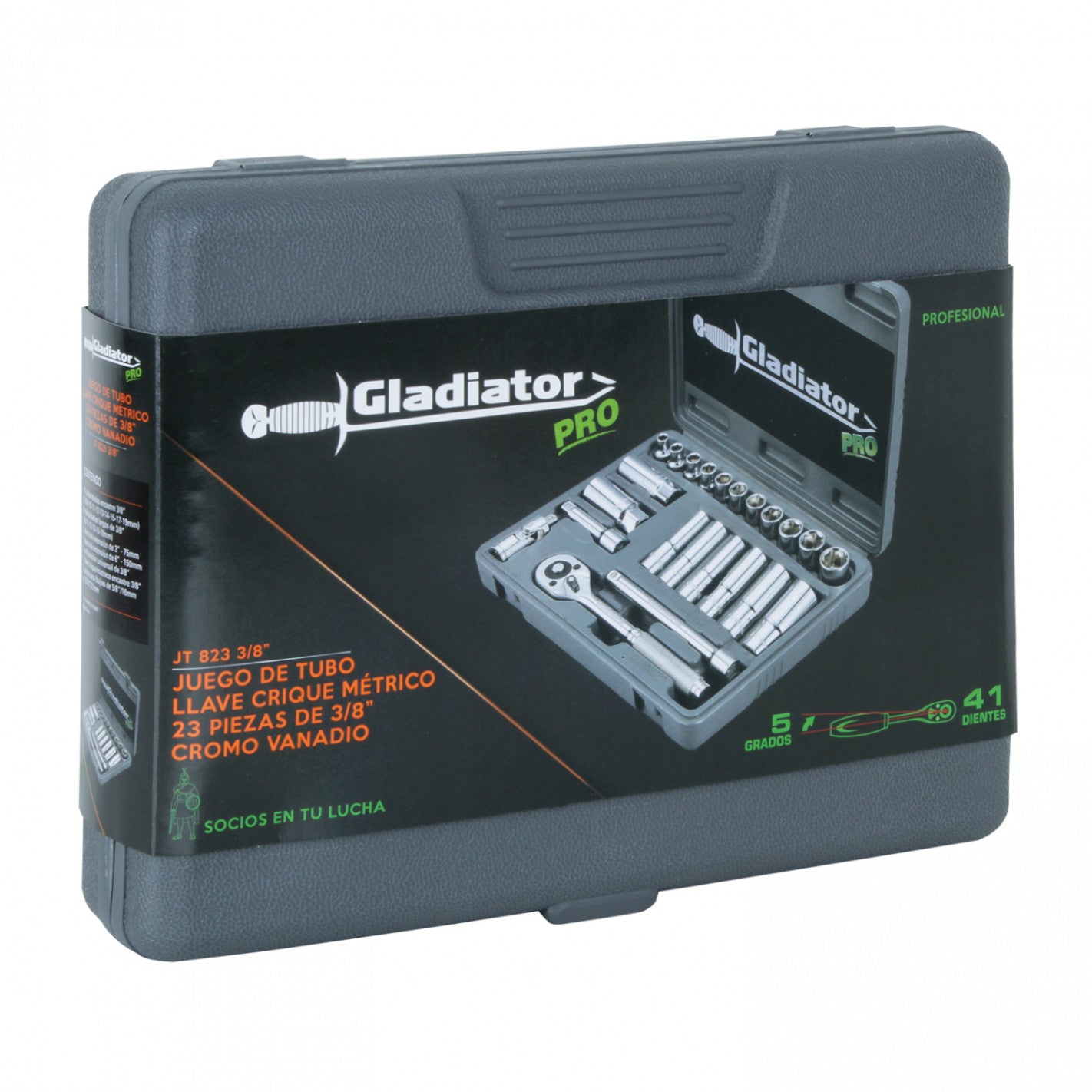 JUEGO de DADOS 3/8" 23 PCS JT 823