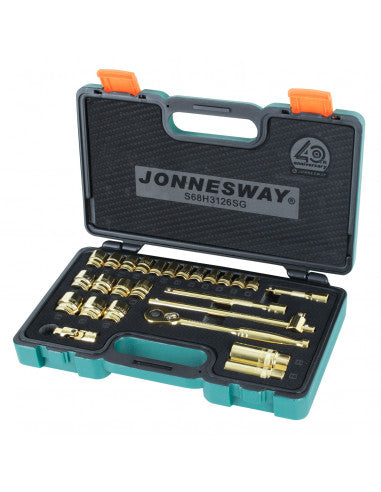 JUEGO de DADOS 3/8" 26 Piezas S683126SG  - JONNESWAY