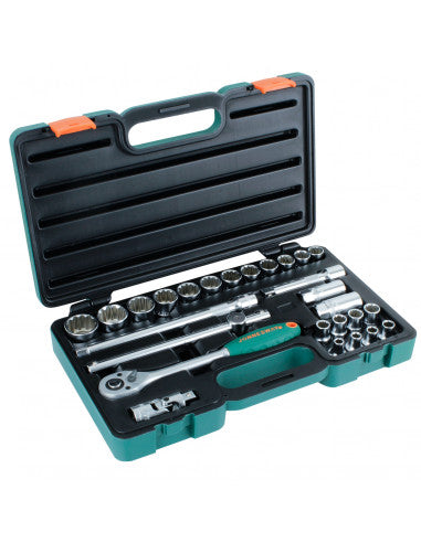 JUEGO de DADOS ESFERICOS 1/2" 27 piezas (S68H4127S) - JONNESWAY