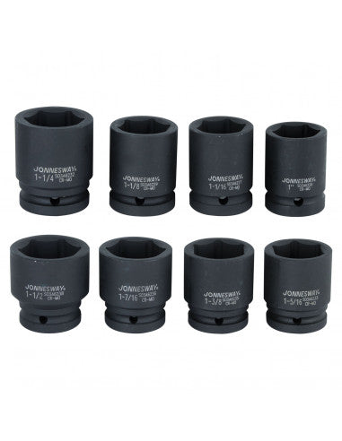 JUEGO de DADOS IMPACTO 3/4" 8 piezas deS03A6208S (IMPACTO) - JONNESWAY