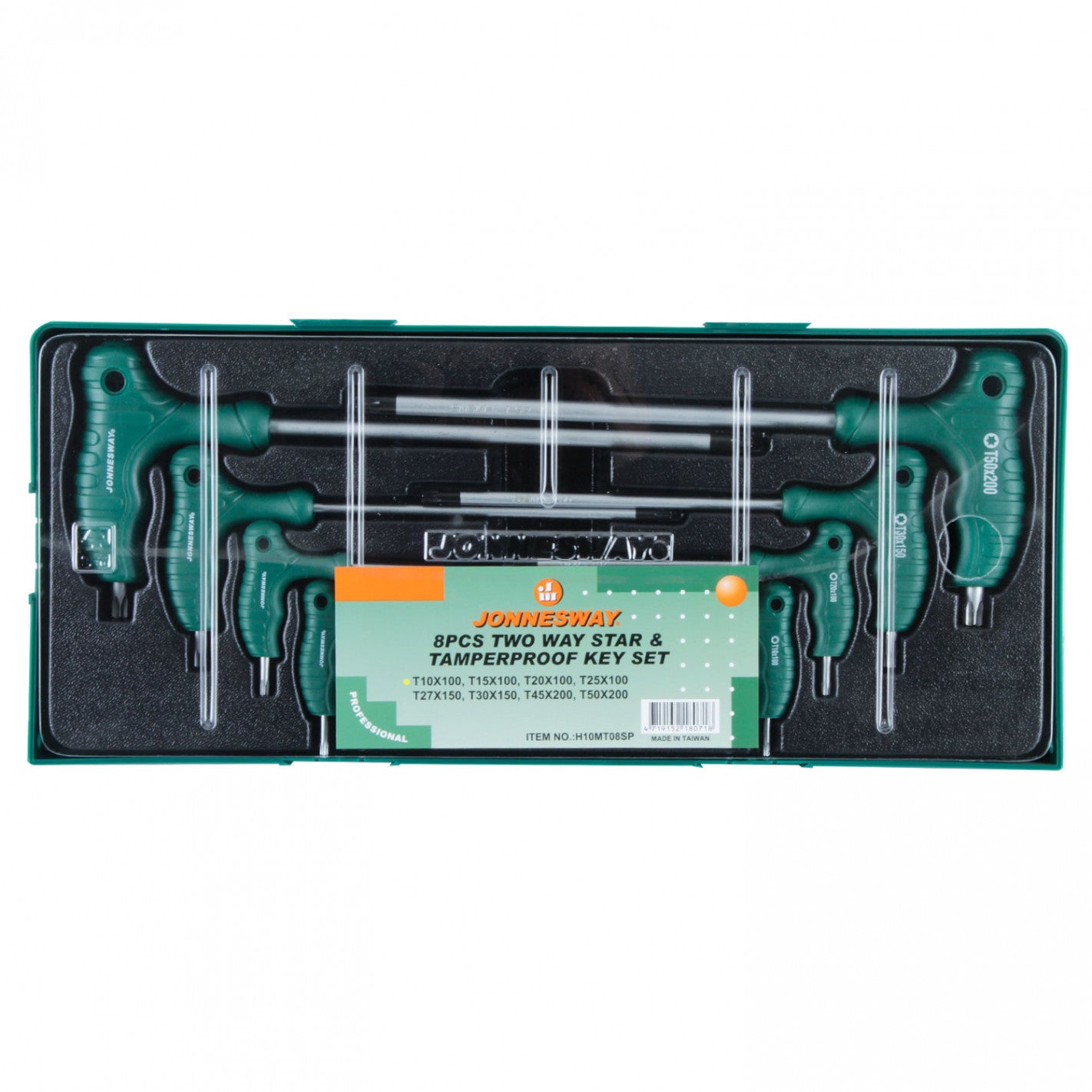 JUEGO de LLAVES ESTRELLA Y TAMPER 8 pcs H10MT08SP (H10MT08SP) - JONNESWAY