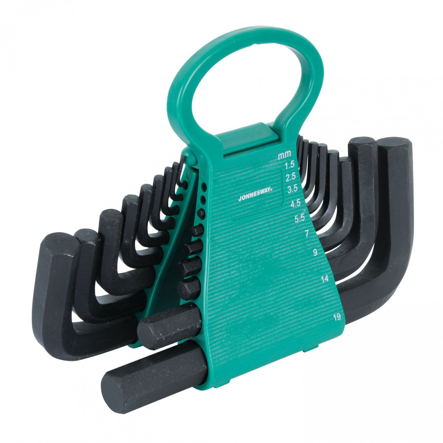 JUEGO de LLAVES HEXAGONALES PUNTA PLANA 18 p H01MH (H01MH) - JONNESWAY