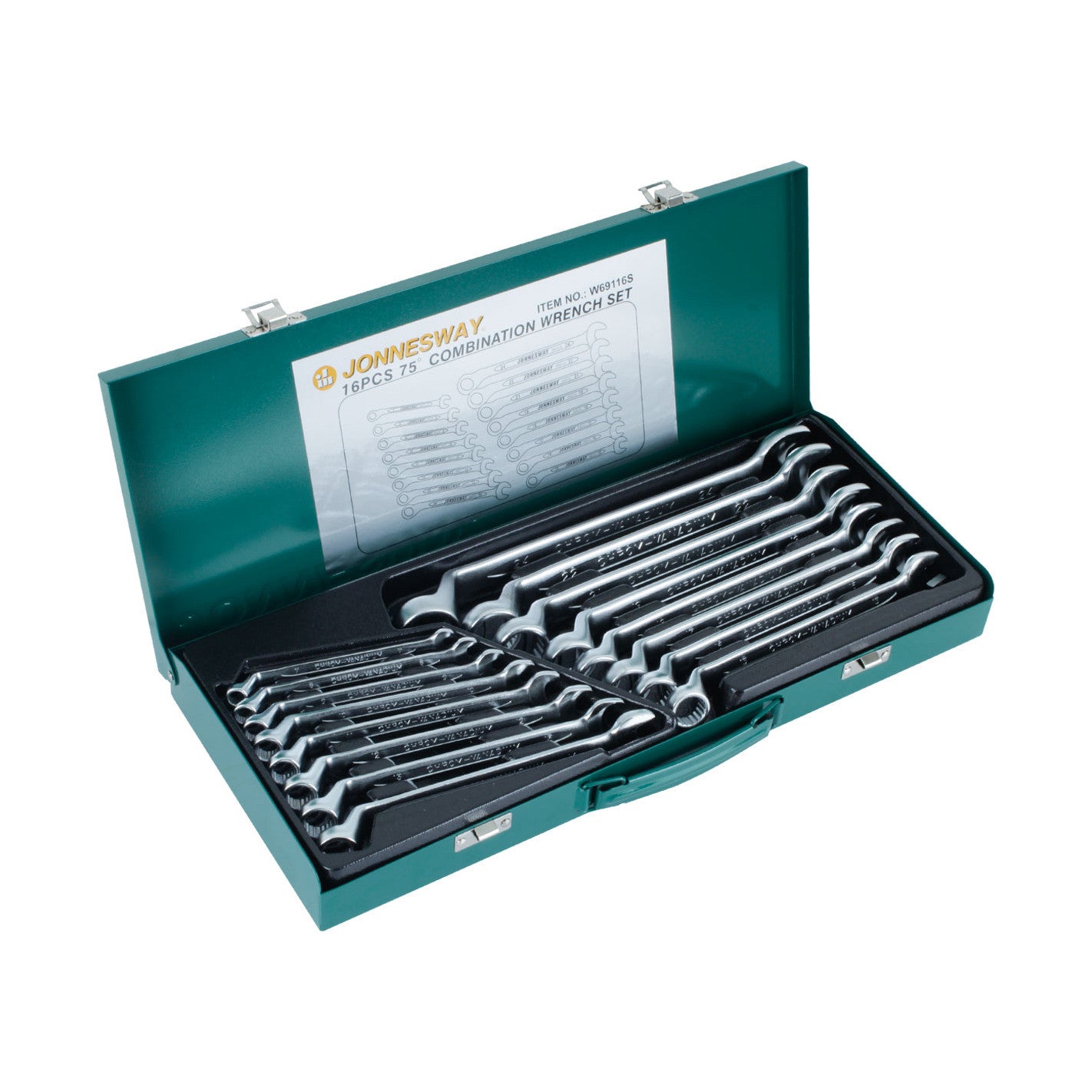 JUEGO de LLAVES PUNTA CORONA ANGULADAS 16 pcs W691 (W691) - JONNESWAY