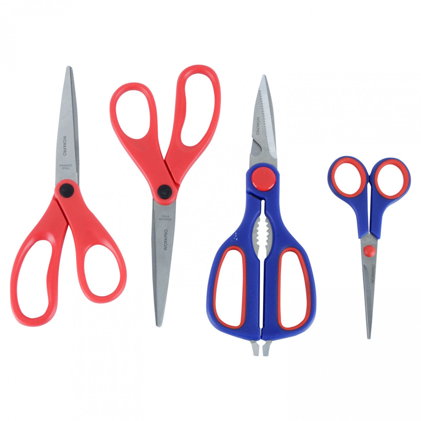 JUEGO DE TIJERAS 4 PIEZAS W000400WE (W000400WE) - WORKPRO