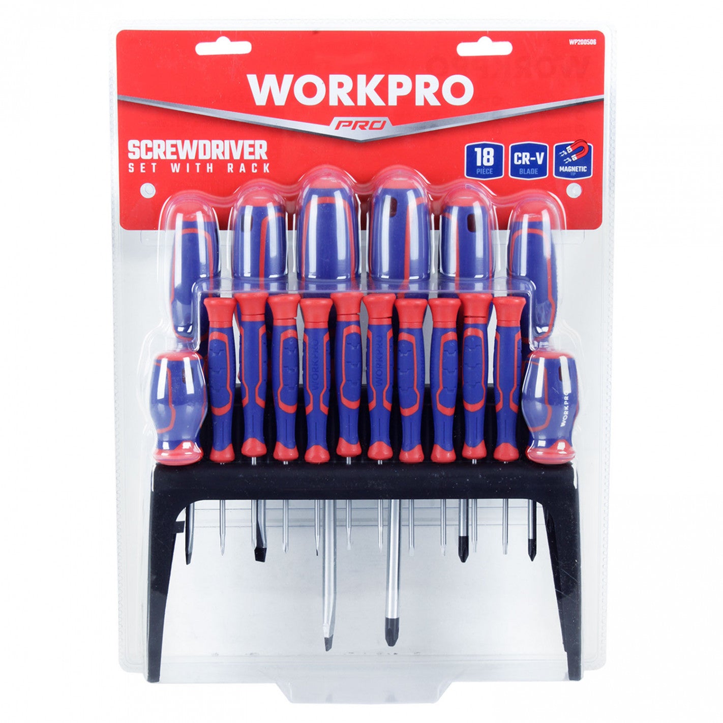 JUEGO DESTORNILLADORES 18 PIEZAS WP200506 (WP200506) - WORKPRO