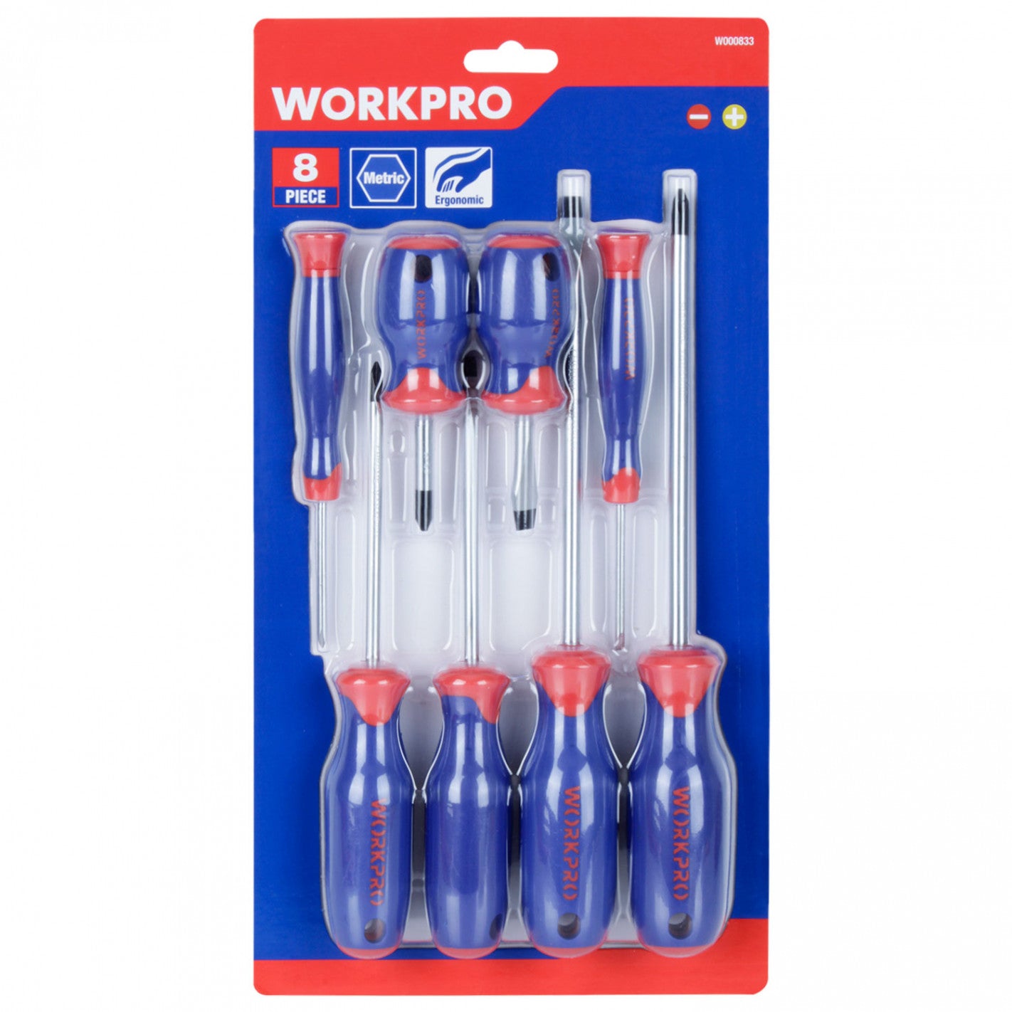JUEGO DESTORNILLADORES 8 PIEZAS W000833/WP200505 (W000833/WP200505) - WORKPRO