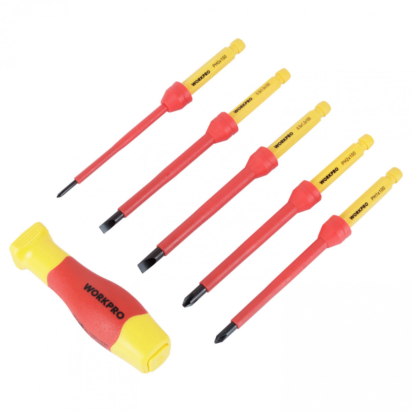 JUEGO DESTORNILLADORES AISLADOS 12 PIEZAS WP341018 1000V VDE - WORKPRO