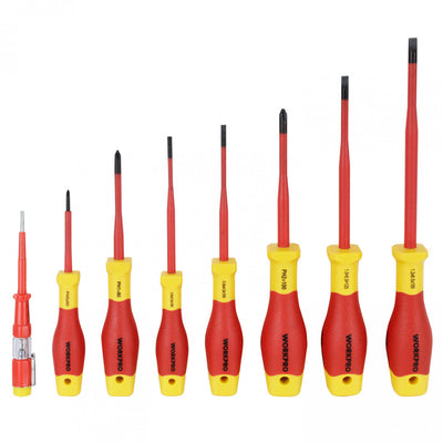 JUEGO DESTORNILLADORES AISLADOS DE 8 PIEZAS 1000V VDEV - WORKPRO