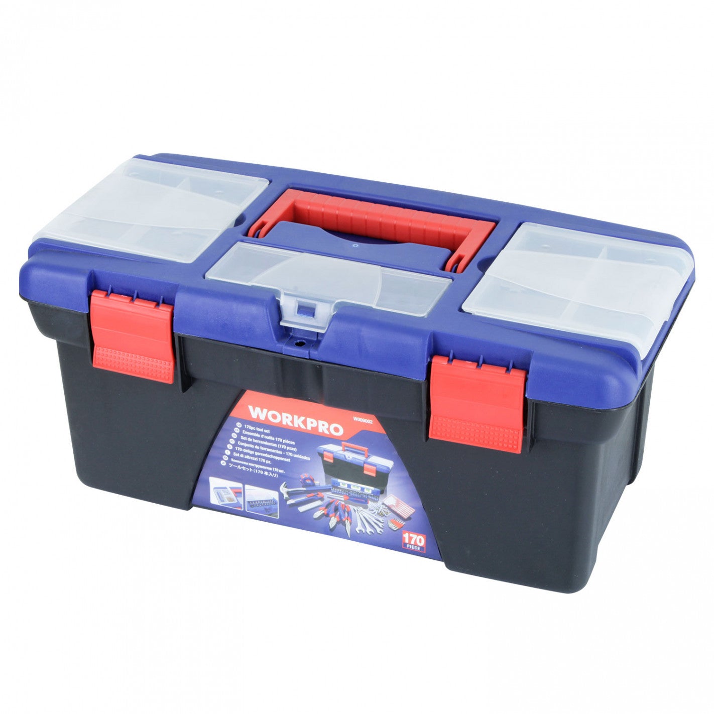 JUEGO HERRAMIENTAS COMBINADAS 170 PIEZA C/PLASTICA (WK-JHC170) - WORKPRO