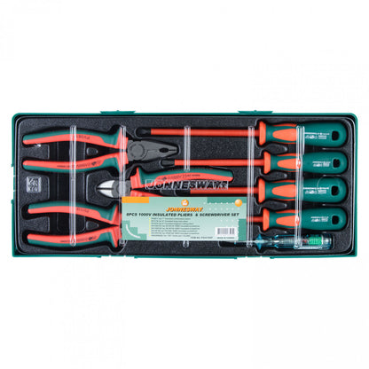 KIT ALICATE DESTORNILLADOR AISLACION PSV218S 1000V VDE- JONNESWAY