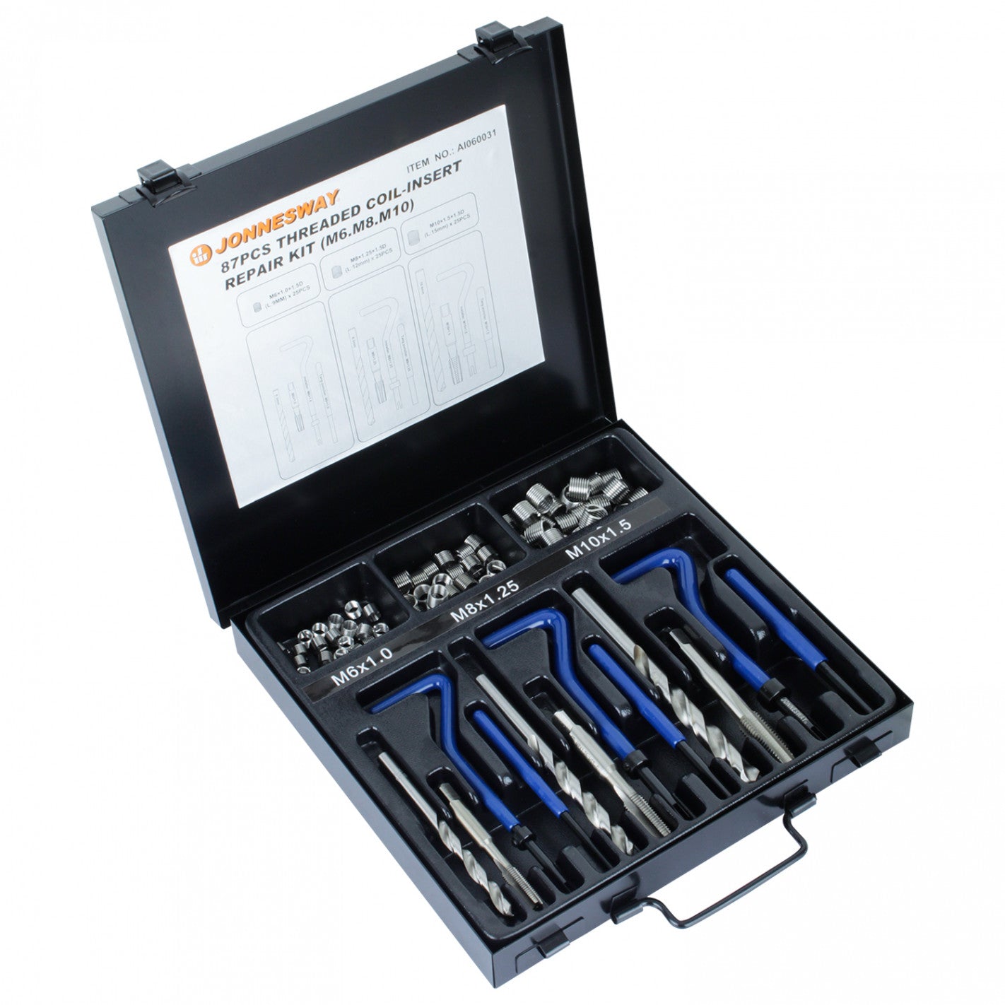 KIT INSERTOS REPARADOR HILOS 87 Piezas AI060031 (AI060031) - JONNESWAY