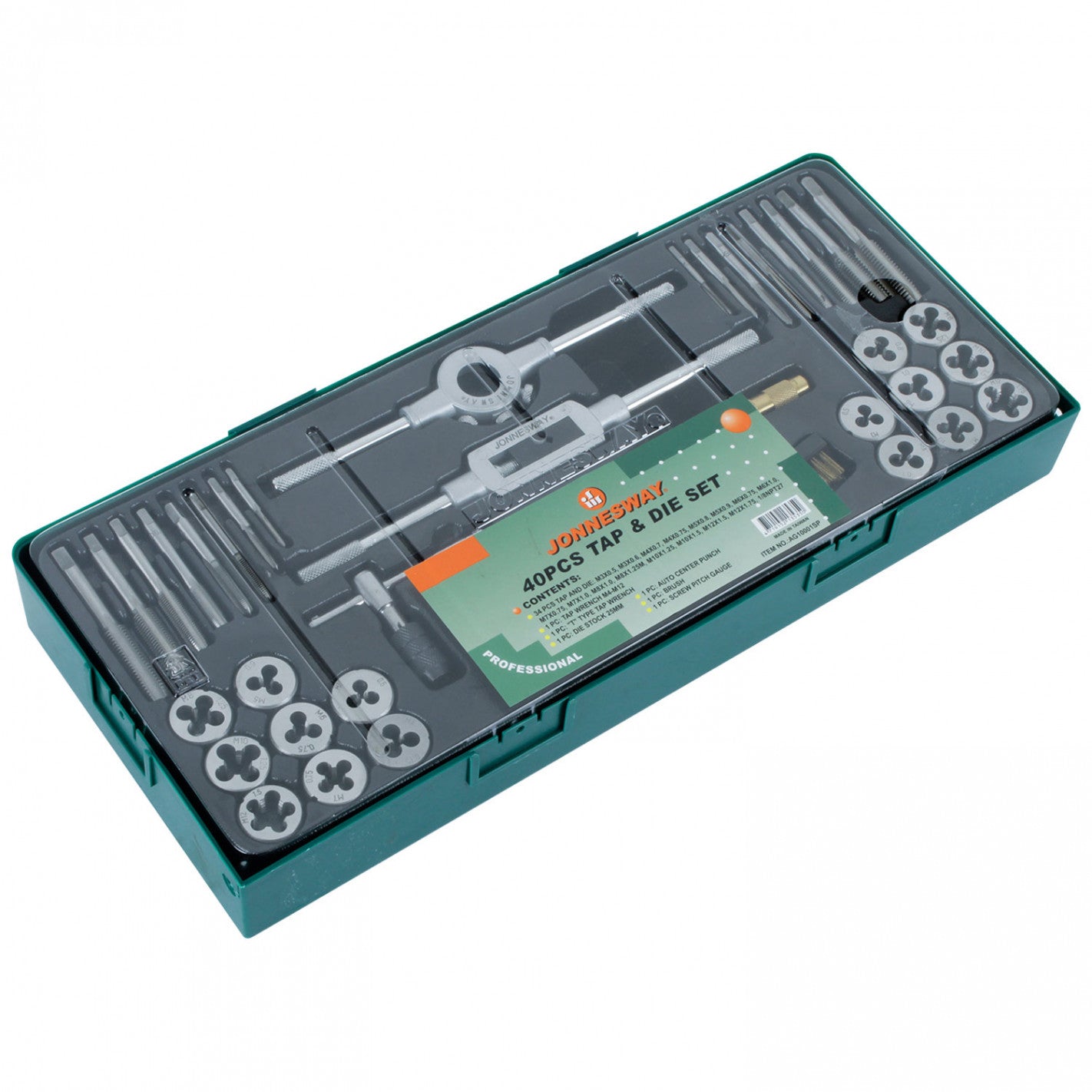 KIT MACHOS y TERRAJAS 40 piezas AG10001SP (AG10001SP) - JONNESWAY