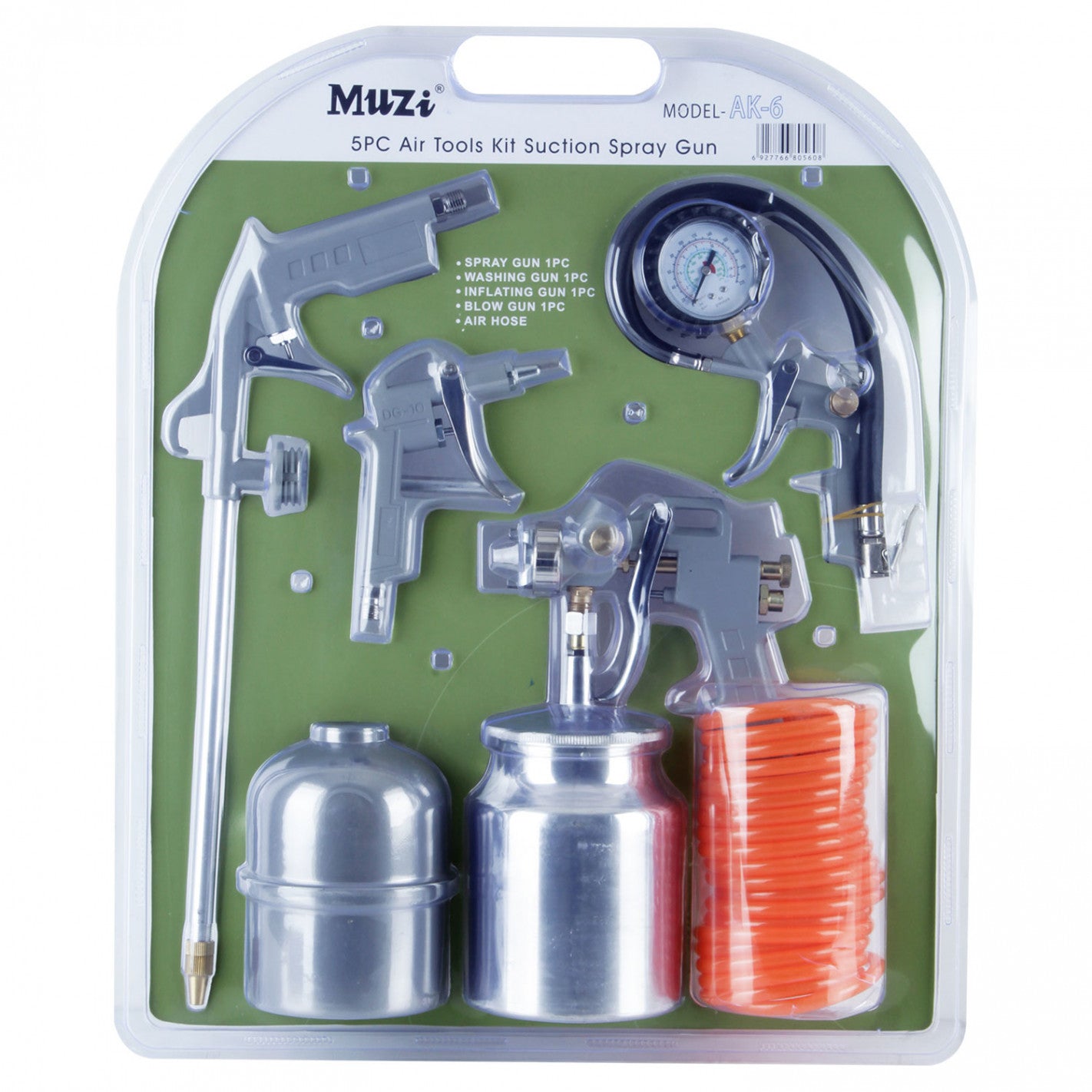 KIT PISTOLA de PINTAR 5 piezas K-6 (K-6) - MUZI