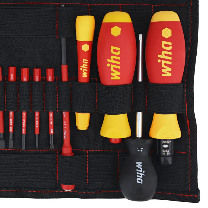 Set destornillador de torque aislado 1.1-5.7Nm con puntas 20 piezas Wiha