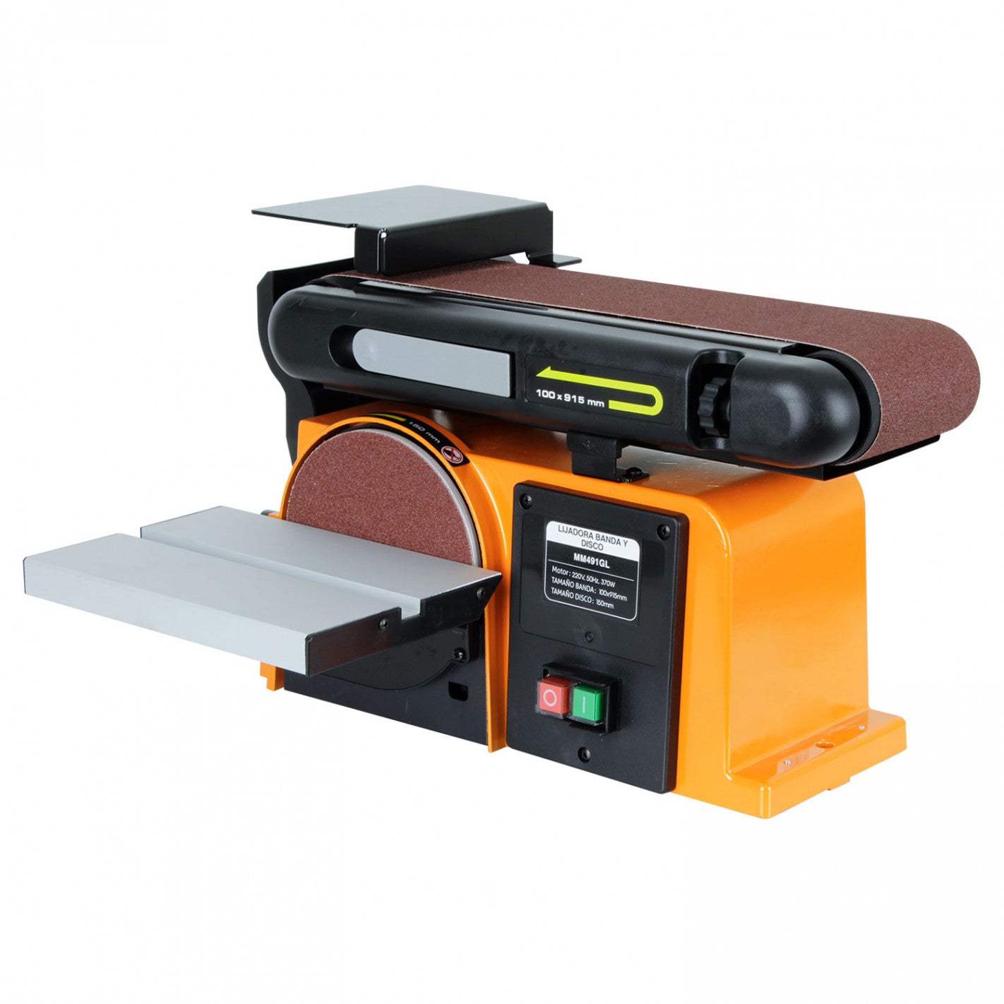 LIJADORA DE BANDA Y DISCO 6" 370W MM491GL (MM491GL) - ALLWIN