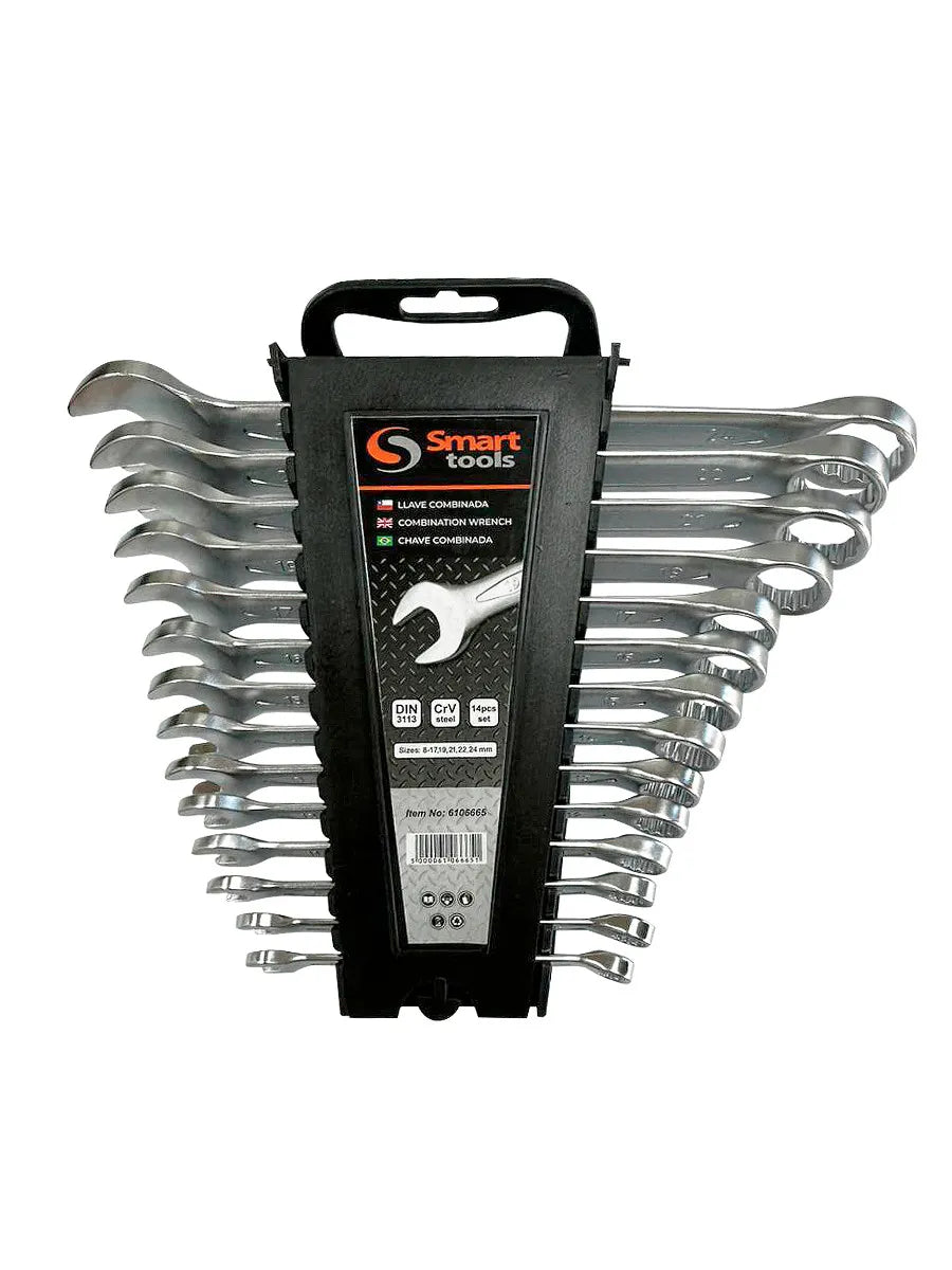 Jgo. llaves pta-corona 1/4 - 1.1/4" 14 pzas (*) - SMARTTOOLS