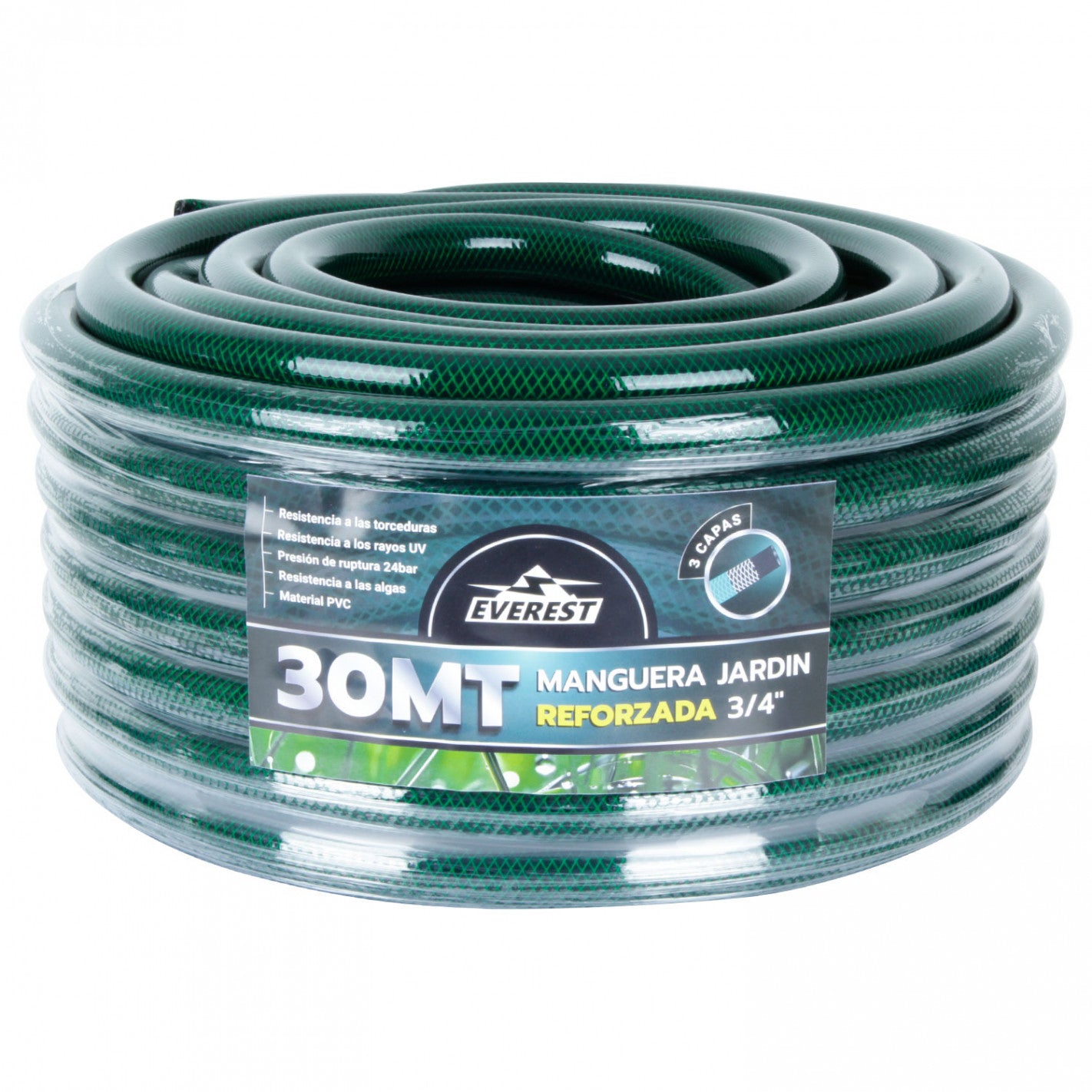 MANGUERA JARDIN REFORZADA 3/4"x 30 mt (MJR3430) - EVEREST