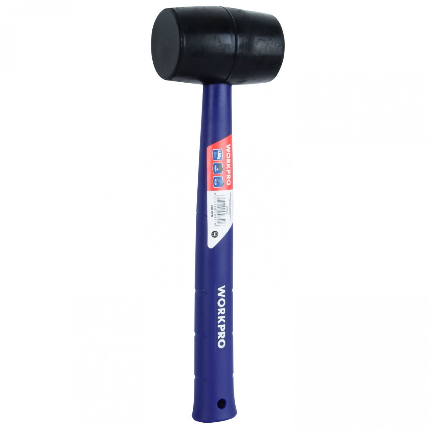 MAZO GOMA 16 OZ NEGRO MANGO PLASTICO (WMG16) - WORKPRO