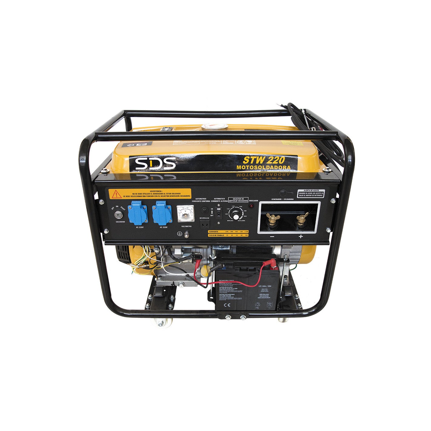 MOTOSOLDADORA GASOLINA 220amp 5.0kW STW220 (STW220) - SDS POWER