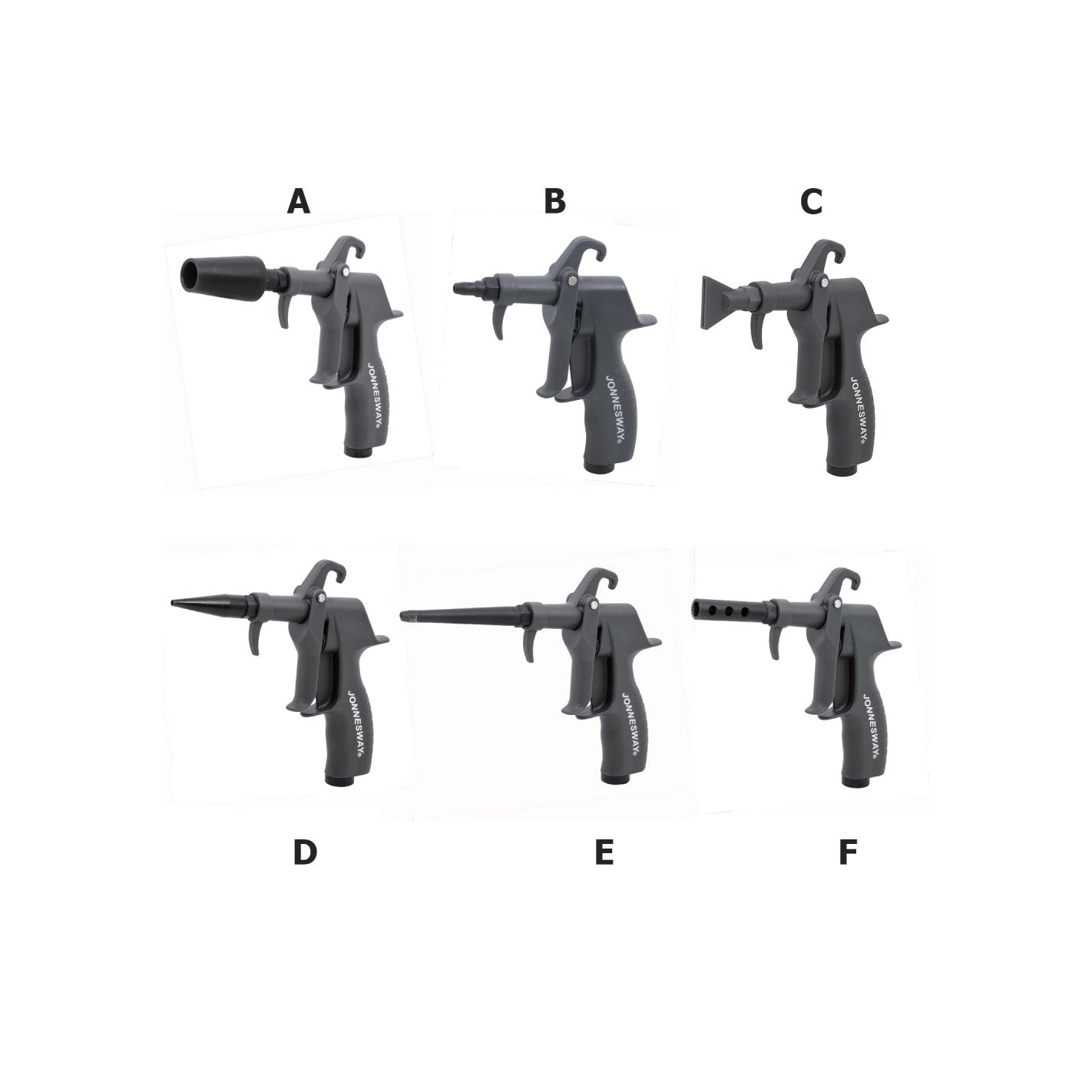 PISTOLA SOPLETEAR CON 6 Boquillas JAT-6905S