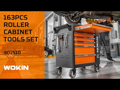 Carro porta herramientas para taller 6 cajones 163 piezas Wokin