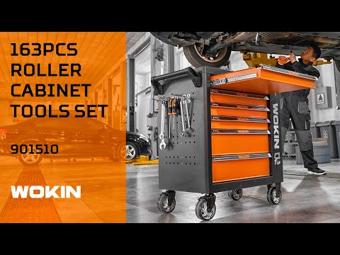 Carro porta herramientas para taller 6 cajones 163 piezas Wokin