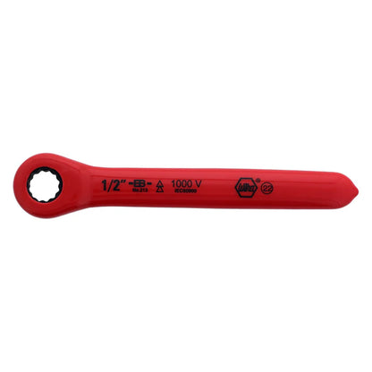 Juego 6 llaves aislado vde corona c/trinquete 3/8" a 3/4" WIHA