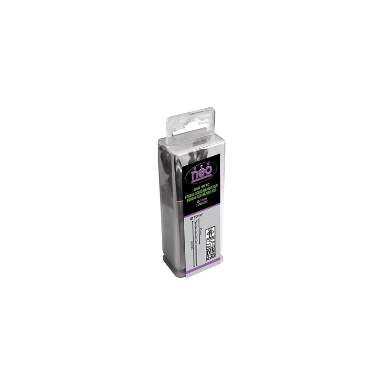 SET BROCAS HSS 10 mm x 5 Unidades BAR 1010 - NEO