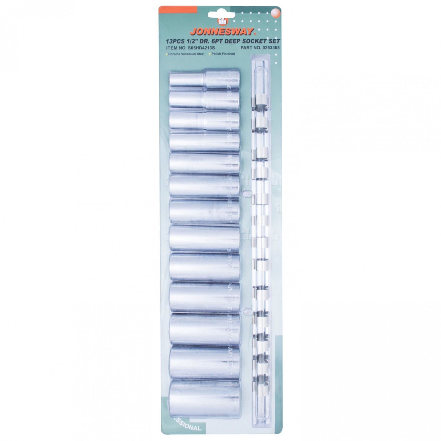 SET DADOS LARGOS 1/2" Pulgadas 13 piezas S05HD4213 (S05HD4213) - JONNESWAY