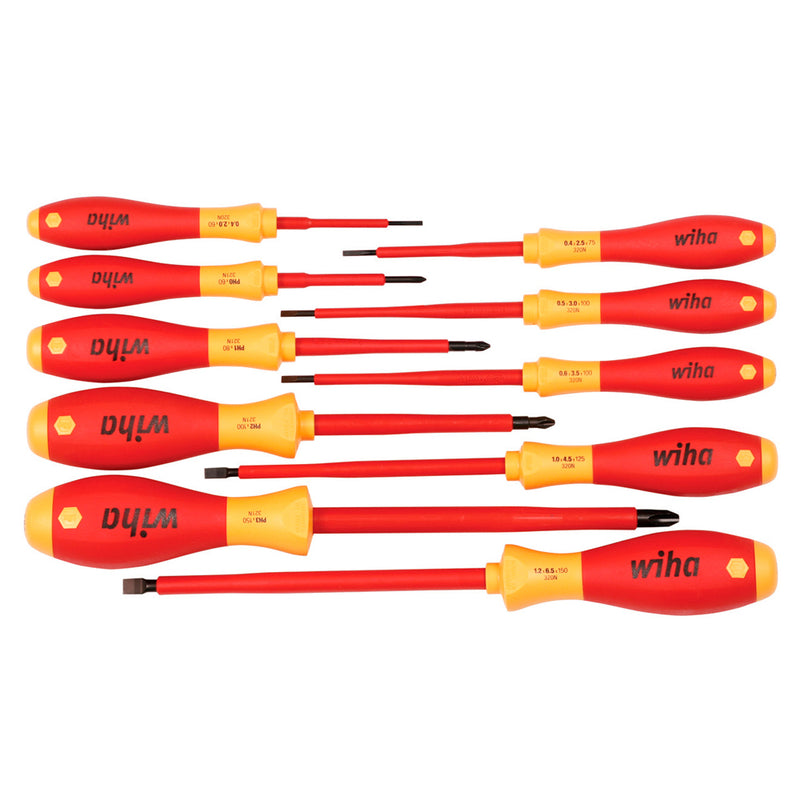 SET DE 10 destornillador  AISLADOS A 1000V WIHA