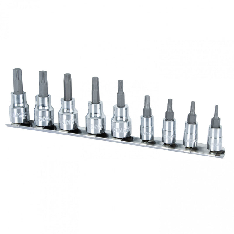 SET de DADOS TORX 1/4-3/8 9 piezas S54H5509S - JONNESWAY